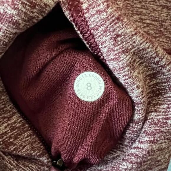 Lululemon Half Zip Pullover Heathered Garnet Size 8 - Picture 6 of 7